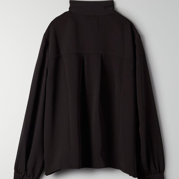 Aritzia Wilfred Trapeze Blouse Black XXS - Picture 5 of 7